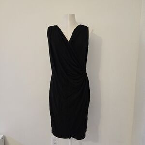 Tommy Bahama Black Faux Wrap Tank Dress Size Large